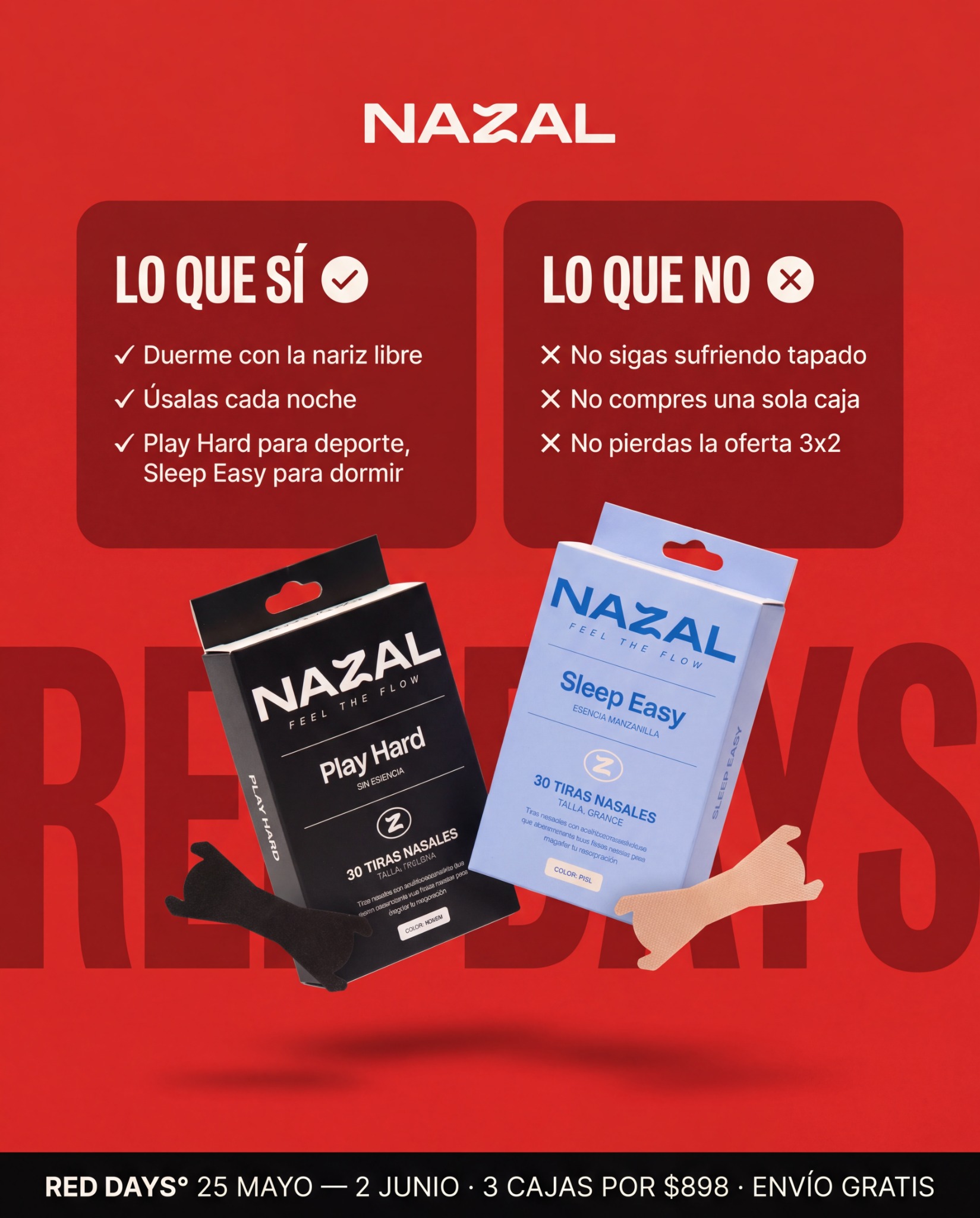 3x2 Red Days Sleep